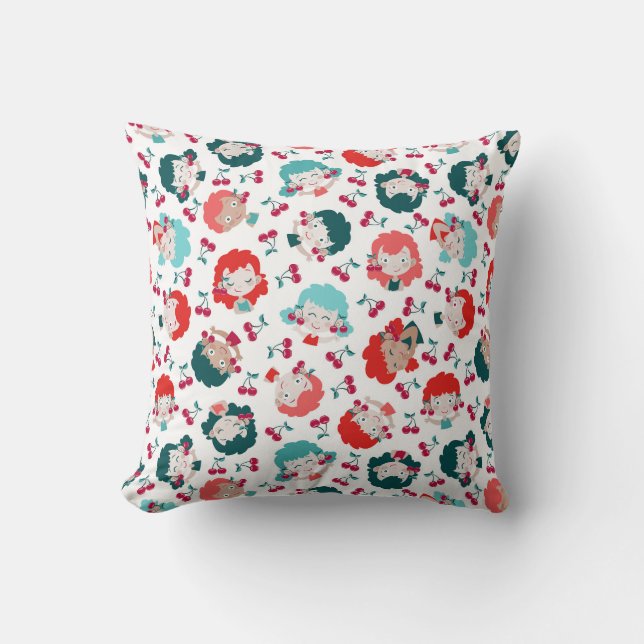 Princess earrings throw pillow (Front)
