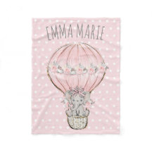 Princess Elephant Pink Hot Air Balloon Baby Girl