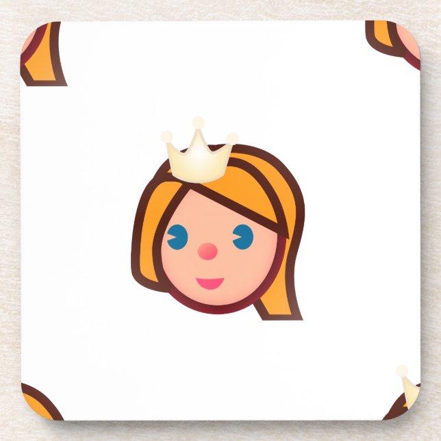 princess emoji beverage coaster (Front)