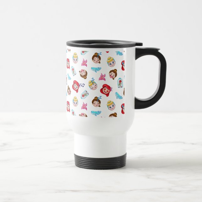 Princess Emoji Pattern Travel Mug (Right)