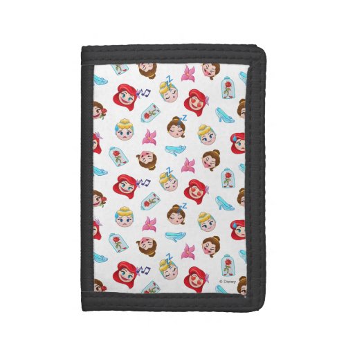 Princess Emoji Pattern Tri_fold Wallet