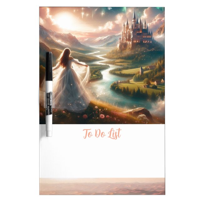 Princess Enchanted Castle  Dry Erase Board (Front)