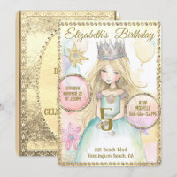 Princess Fairy Birthday Party Invitation