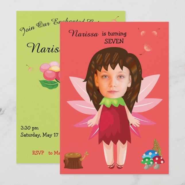 Princess Fairy Tale Birthday Invitation (Front/Back)