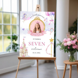 Princess Fairytale Girl's Photo Birthday Welcome Foam Board