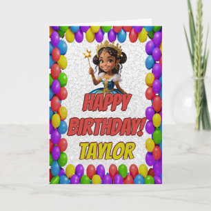 Princess Fairytale Royal Pretty Greeting Birthday Card