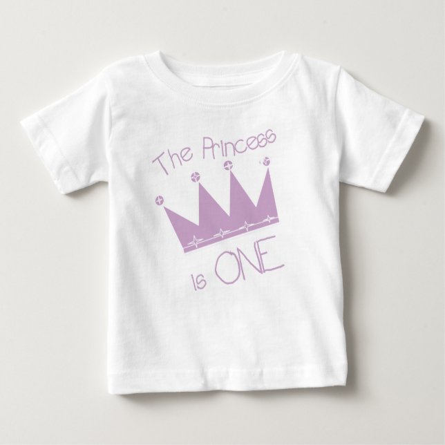 Princess First Birthday Baby T-Shirt (Front)