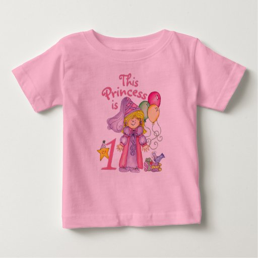 Princess First Birthday Baby T-Shirt | Zazzle