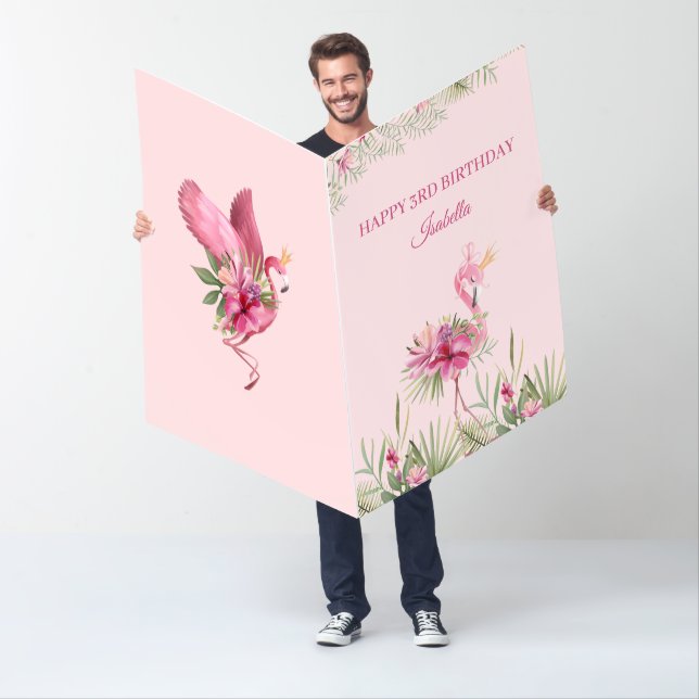 Princess Flamingo Birthday Card (In Situ)