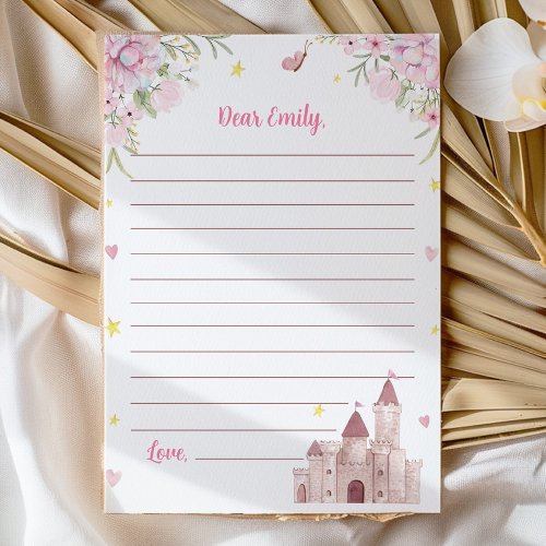 Princess Floral Time Capsule Note Message Card