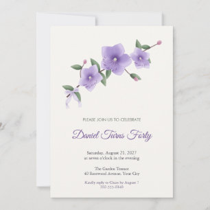 Princess Flower Branch 40th Birthday Invitation