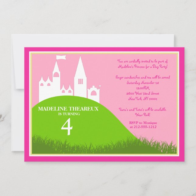 Princess for a Day Invitation (Front)