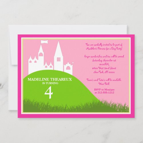 Princess for a Day Invitation