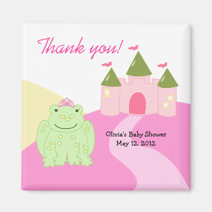 Princess Frog Castle Baby Shower Favor Magnet