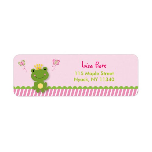 Princess Frog Fairy Tale Address Labels