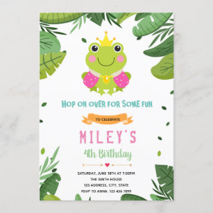 Birthday Frog Invitation Printable Girl's Outdoor Nature Party Invite EDITABLE TEMPLATE Pink Frogs Decor Digital Download P22