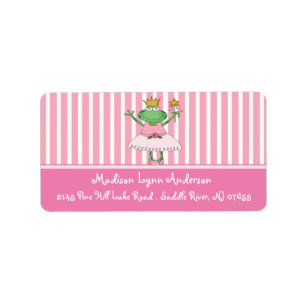 Princess Frog Return Address Labels. Label