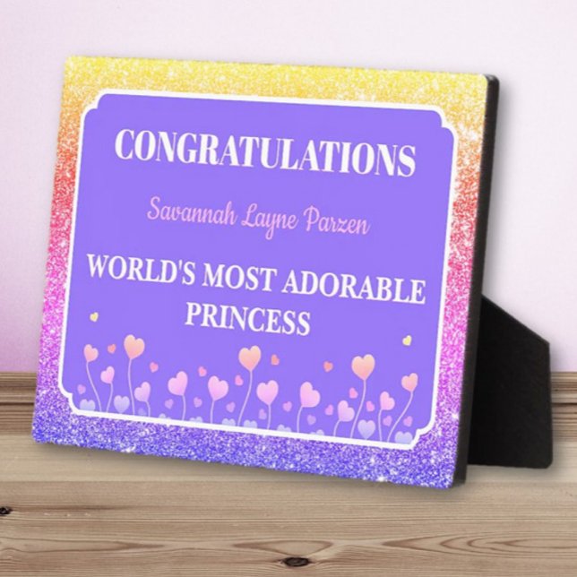 Princess! Fun Personalized girl tabletop plaque (Creator Uploaded)