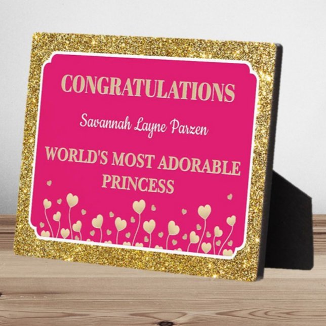 Princess! Fun Personalized girl tabletop plaque (Creator Uploaded)