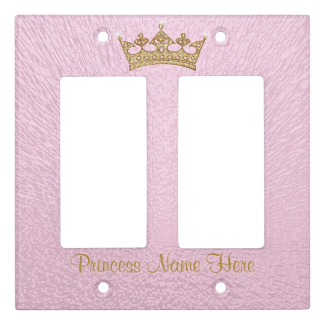 Princess, Girls Double Rocker Light Switch Plate (Front)