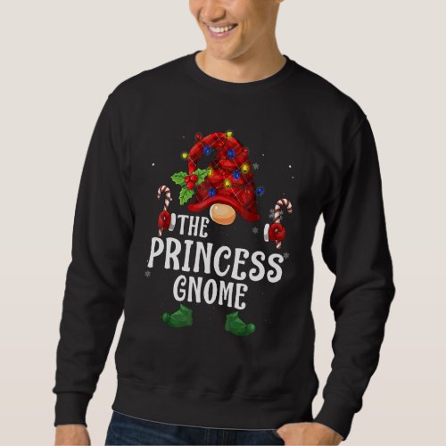 Princess Gnome Buffalo Plaid Matching Family Chris Sweatshirt