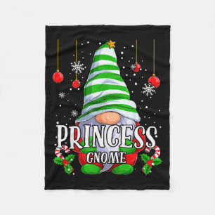 Princess Gnome Christmas Pajamas Matching Family G Fleece Blanket