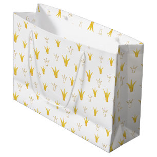 Princess Gold Crown Large Gift Bag