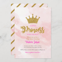 Princess Gold Glitter Crown Baby Shower