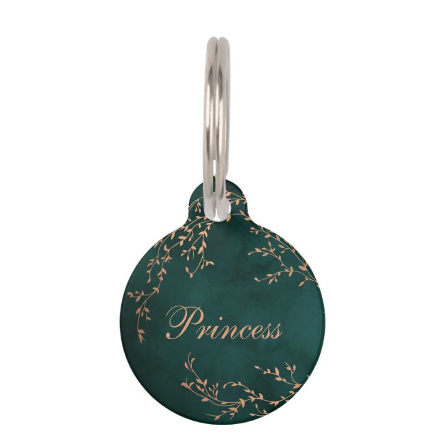 Princess Green Sage Elegant Pet ID Tag