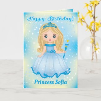 Princess Happy Birthday Card | Add any Age 