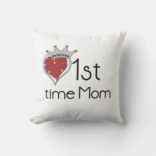 Princess Heart 1st Time Mom Gifts Throw Pillow