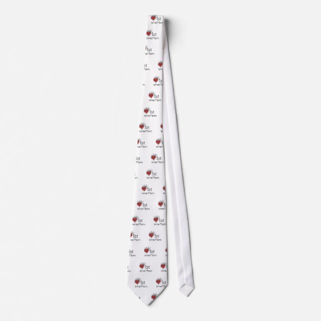 Princess Heart 1st Time Mom Tshirts and Gifts Tie (Front)