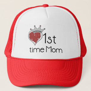 Princess Heart 1st Time Mom Tshirts and Gifts Trucker Hat