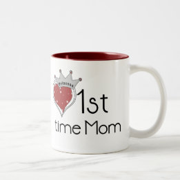 Princess Heart 1st Time Mom Tshirts and Gifts Two-Tone Coffee Mug