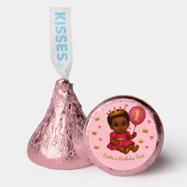 Princess Hershey Kisses Labels-Pink Baby Girl Hershey®'s Kisses® (Front)