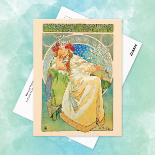 Princess Hyacinth Alphonse Mucha Postcard