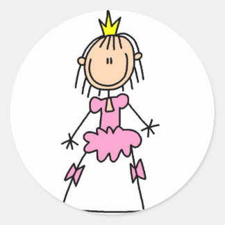 Stick Figure Princess Stickers | Zazzle