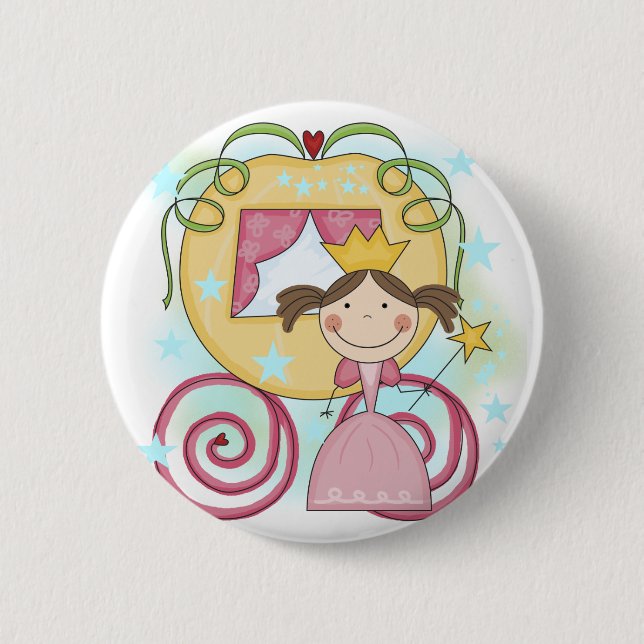 Princess in Carriage T-shirts and Gifts Button (Front)