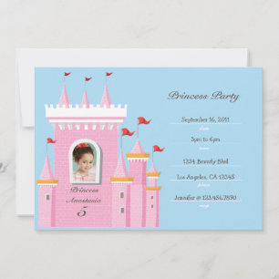 Princess in Castle Birthday Party Invitation