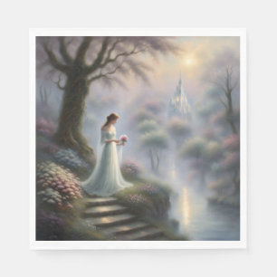 Princess In Castle Garden Napkins