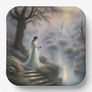 Princess In Castle Garden Paper Plates