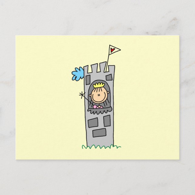 Princess in Castle Tower Postcard (Front)
