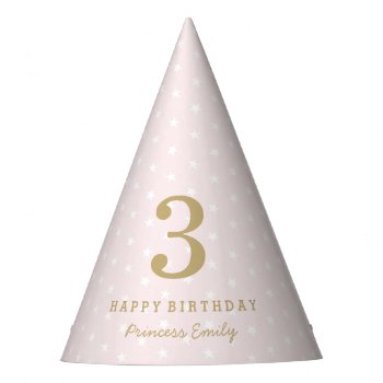 Princess In Pink Birthday Party Hat by FINEandDANDY at Zazzle