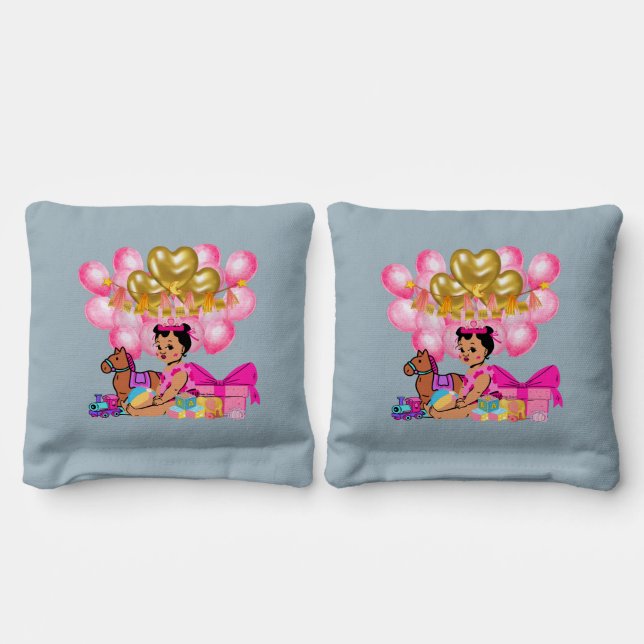 Princess in Pink  Cornhole Bags (Bag 1)