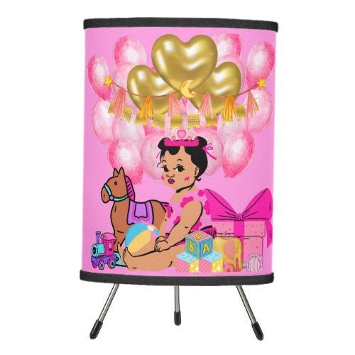 Princess in Pink  Tripod Lamp