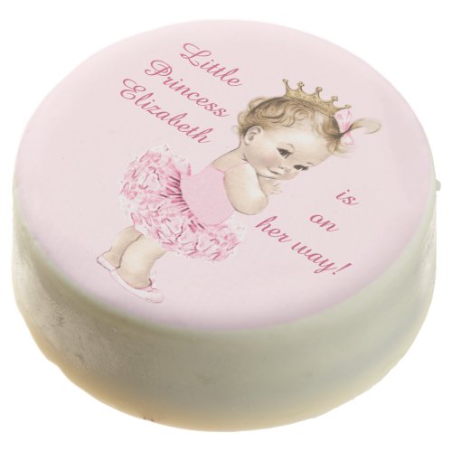 Princess in Pink Tutu Personalized Baby Shower Chocolate Covered Oreo