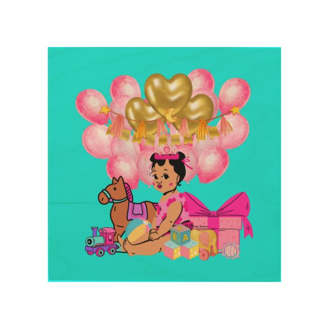 Princess in Pink  Wood Wall Art (Front)