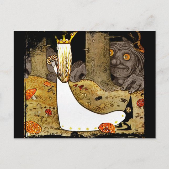 Princess in White with flowers Postcard (Front)