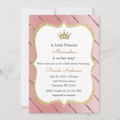 Princess Invitation Girl Baby Shower Invitation