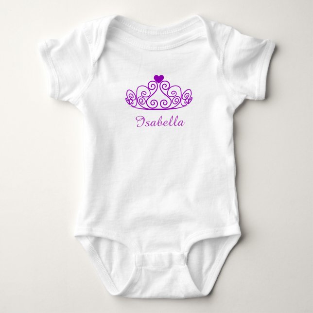 Princess Isabella Shirt, Add Your Baby's Name! Baby Bodysuit (Front)
